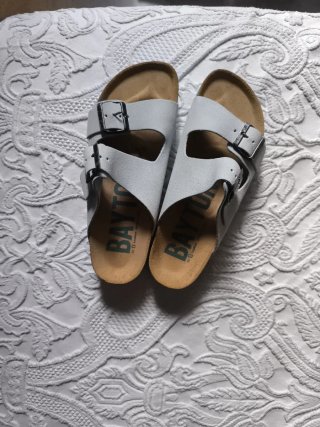 Sandalias Bayton Mujer Planas Celeste