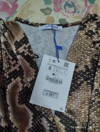Body Zara estampado piel serpiente