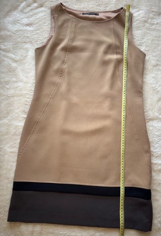 Vestido corto Dándara caramelo y negro.M