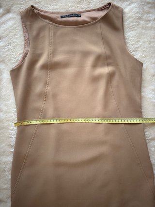Vestido corto Dándara caramelo y negro.M