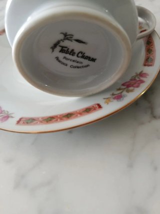 Juego de té de porcelana floral