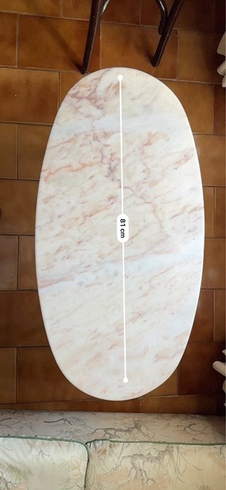 Mesa de centro ovalada mármol