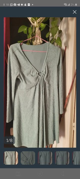 Vestido italiano verde talla XL
