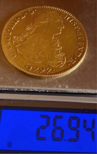 8 Escudos Oro Carlos IV 1797 México