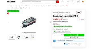 Rugosímetro Mahr MarSurf PS10