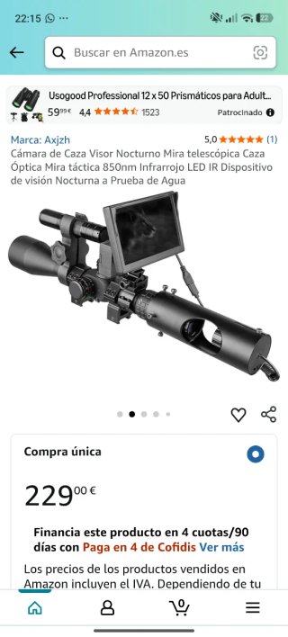 Visor de caza nocturna Axjzh
