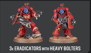 3 Eradicadores con Bolter Pesado Warhammer