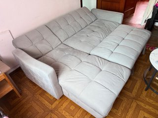 Sofá Cama Chaise Longue Gris