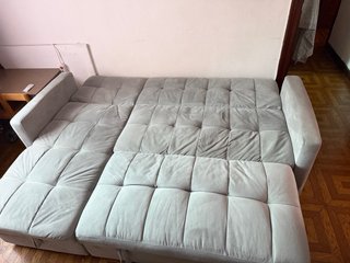 Sofá Cama Chaise Longue Gris
