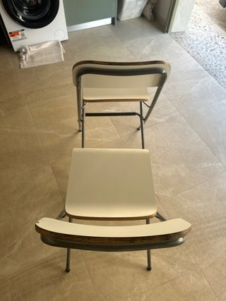 Sgabello pieghevole Ikea bianco