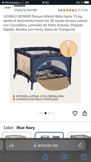 Parque Infantil Bebé Lionelo Bonnie