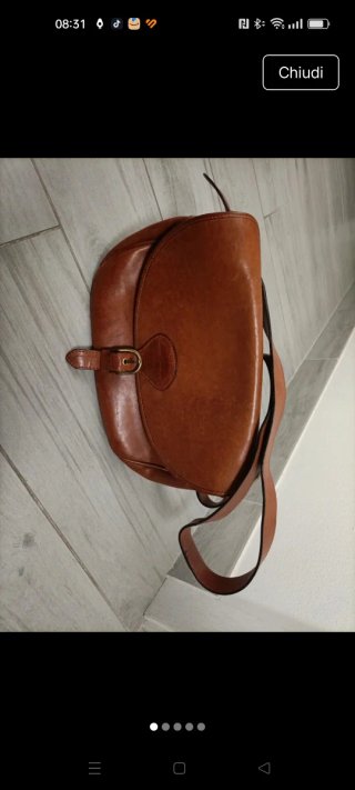 Borsa in cuoio marrone Smith & Barlow
