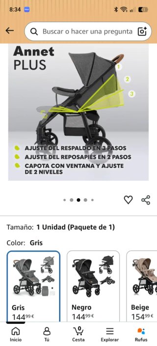 Carro de bebé Lionelo annet plus azul