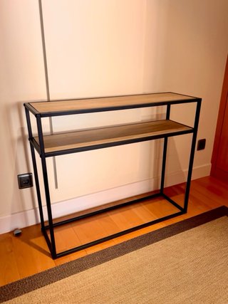 Consola recibidor metal y madera