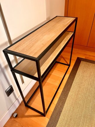 Consola recibidor metal y madera