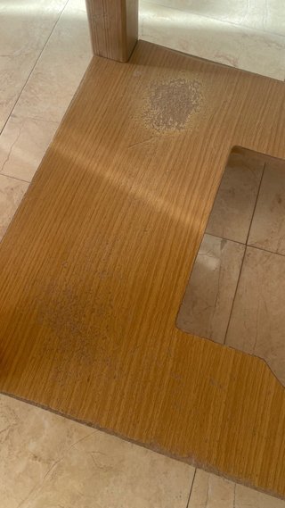 Mesa de centro cristal y madera