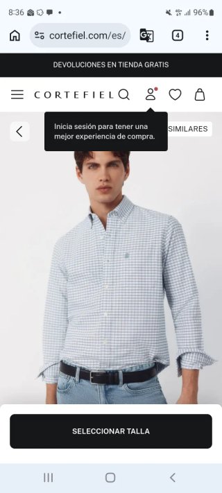 Camisa Cortefiel azul