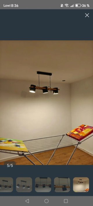 Lámpara de techo madera y metal