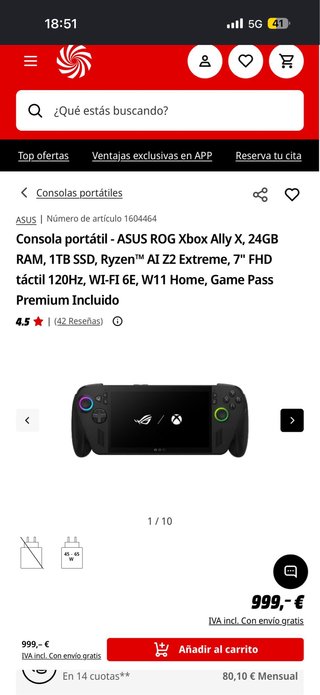 Asus ROG XBOX Ally Nueva con Garantía