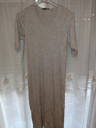 3 Vestidos Mango verde,negro y beige talla L