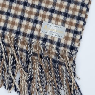 Coperta Aquascutum 100% Cashmere Beige e Blu