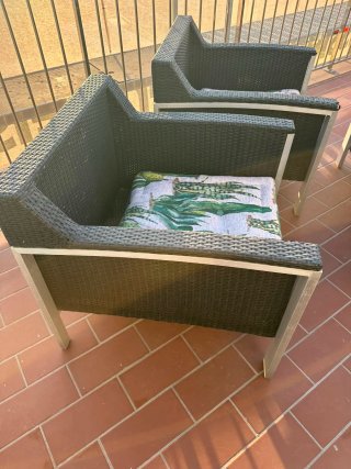 Conjunto ratán sintético terraza: sillones + mesa