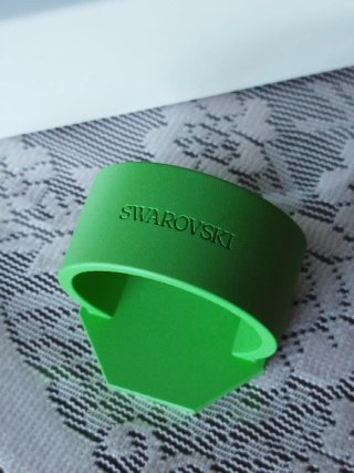 Set 2 Portatovaglioli Swarovski Verdi