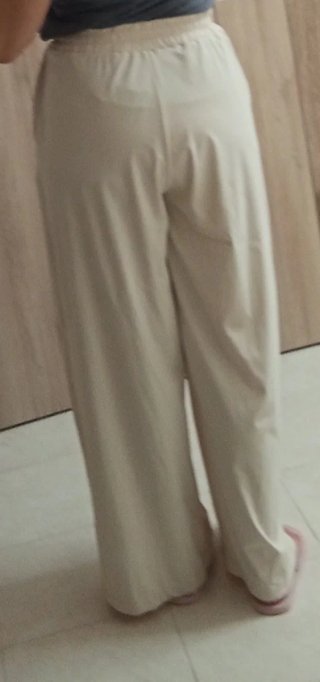 Pantalones Oysho Beige Anchos