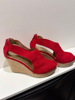 Espardeñas Rojas Cuña Yute