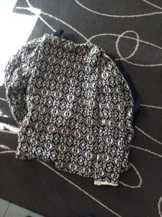 Cappottino lana nero e panna