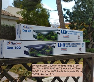 * pantalla led 60/80/100/125 cm acuario pecera