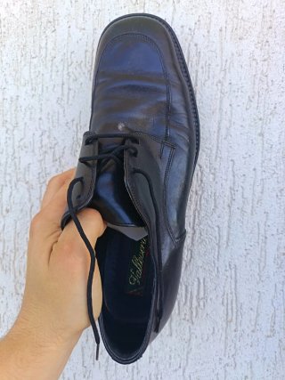 Scarpe eleganti uomo 44 vero cuoio nere
