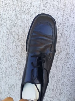 Scarpe eleganti uomo 44 vero cuoio nere