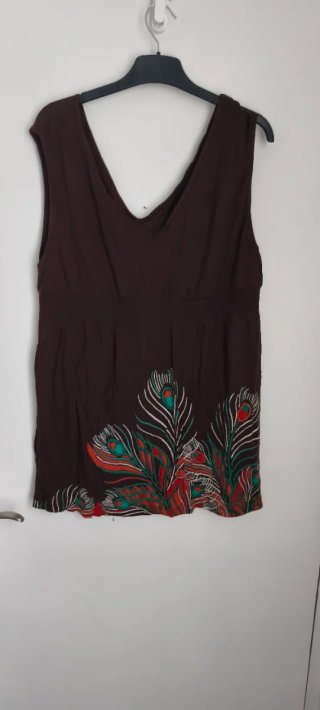 Camiseta tirantes H&M estampado pavo real