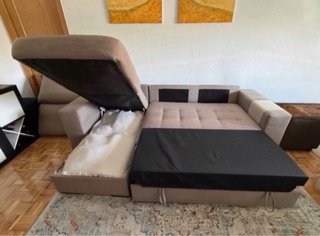 OFERTÓN! Sofá-Cama Chaiselonge con Arcón Abatible.