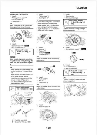 Manual de Taller Yamaha YZ450F(Z) 2010