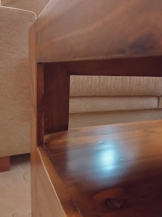 Mesa de centro rústica mexicana de madera pino
