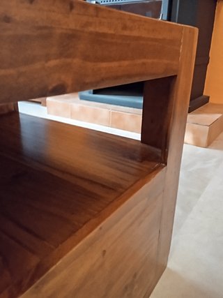 Mesa de centro rústica mexicana de madera pino