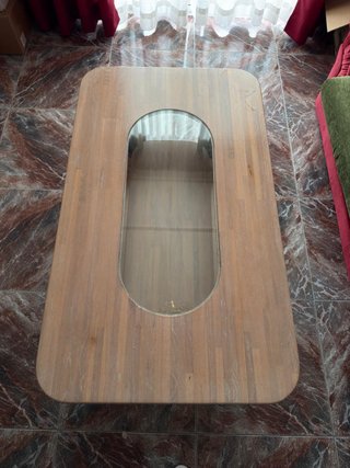 Mesa de centro madera y cristal