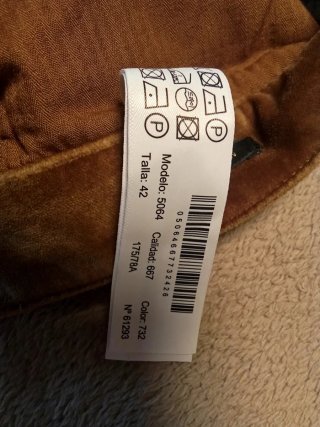 Pantalon Massimo Dutti terciopelo marron talla42