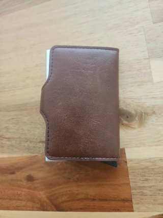 Cartera tarjetero mini marrón