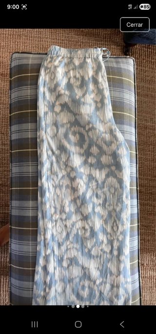 Conjunto Zara estampado azul y blanco