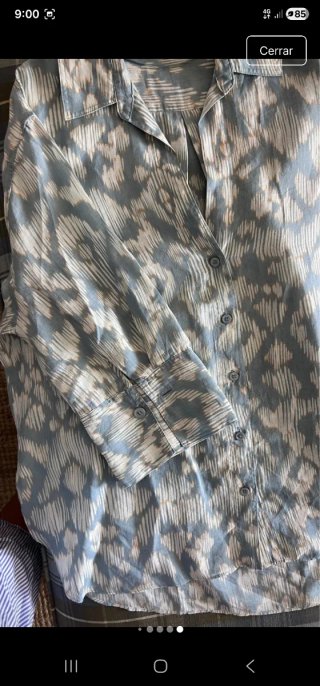 Conjunto Zara estampado azul y blanco
