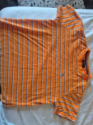 Polo Pedro del Hierro naranja rayas