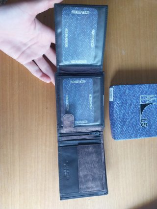 Cartera LS Hombre Marrón Gris