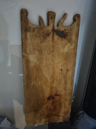 Antigua tabla de panadero de madera