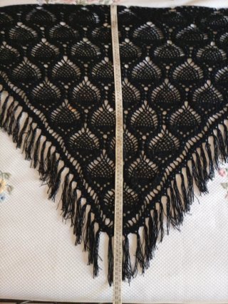 Scialle uncinetto fatto a mano vintage flamenco