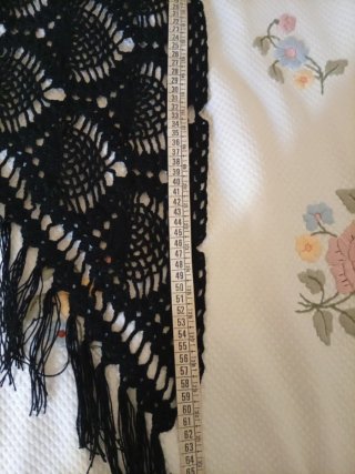 Scialle uncinetto fatto a mano vintage flamenco