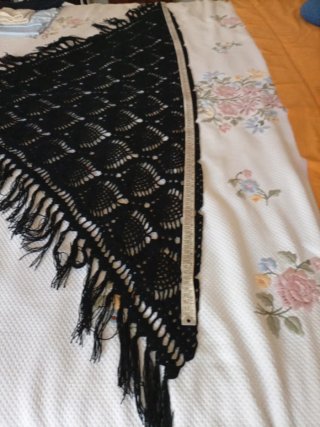 Scialle uncinetto fatto a mano vintage flamenco