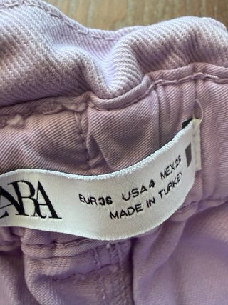 Pantalón Zara Morado Talla S